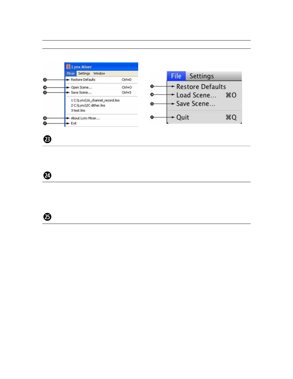 5 mixer menu (windows)/ file menu (os x), Mixer menu (windows)/ file menu (os x) | Lynx Studio AES16e User Manual User Manual | Page 50 / 74