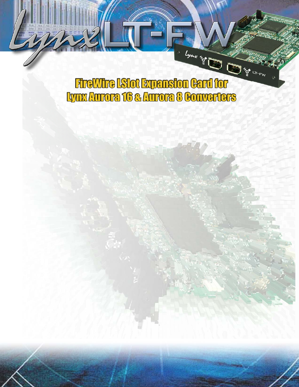 Lynx Studio LT-FW User Manual | 43 pages