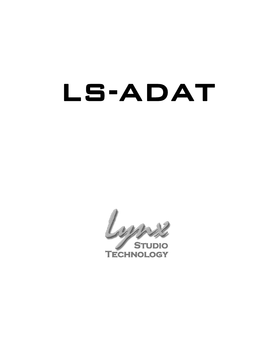Lynx Studio LS-ADAT User Manual | 18 pages