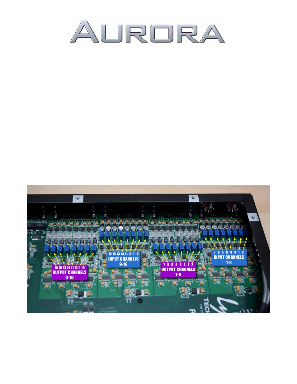 Lynx Studio Aurora 16-VT User Manual | 1 page