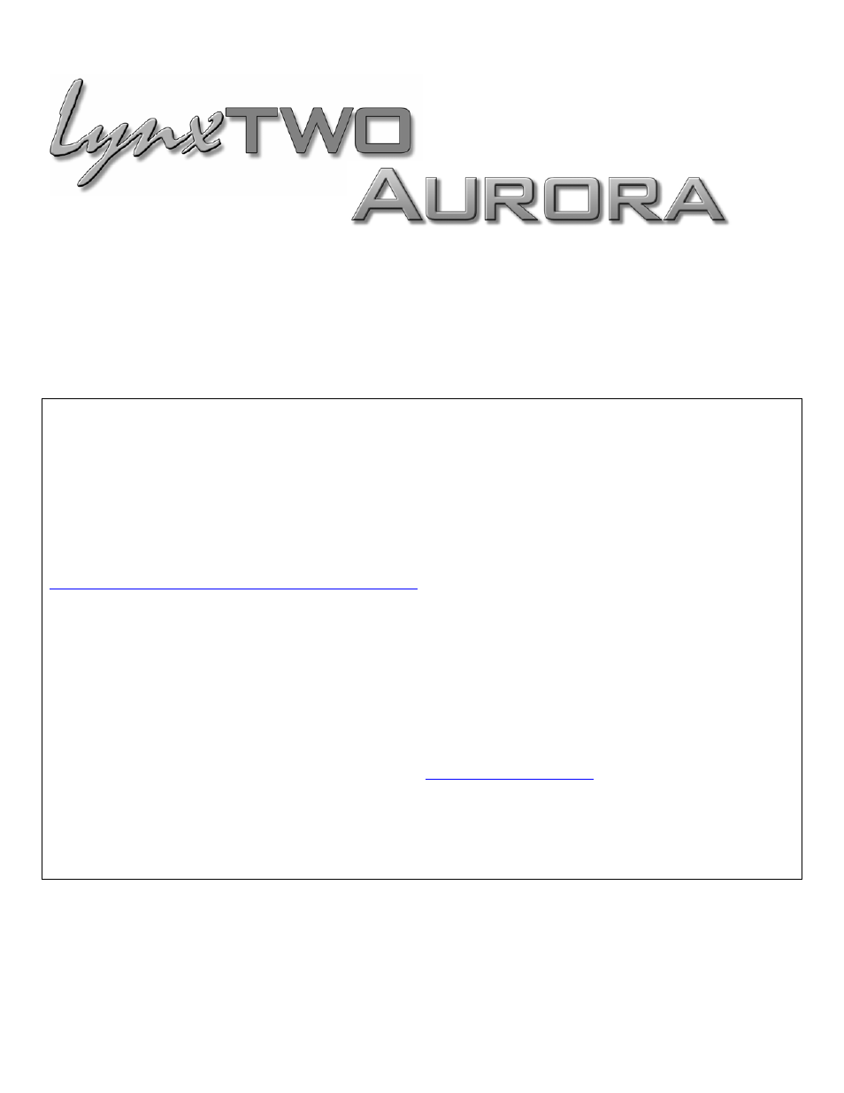 Lynx Studio LynxTWO/Aurora Interface Kit User Manual | 15 pages