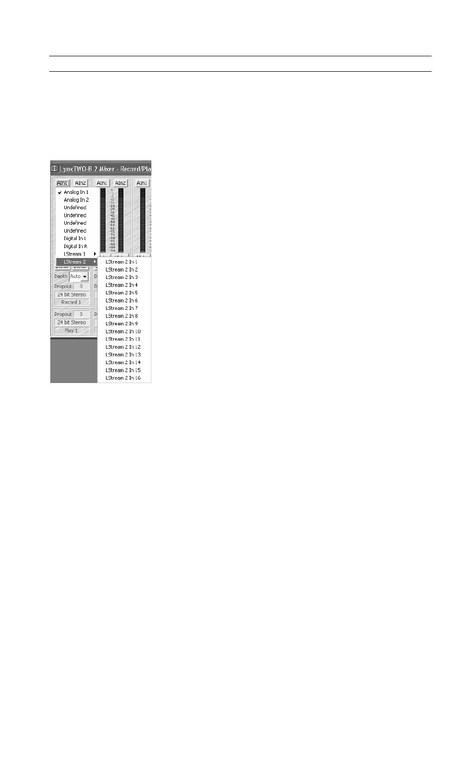 5 lstream input routing, Lstream input routing | Lynx Studio LynxTWO/Aurora Interface Kit User Manual | Page 11 / 15