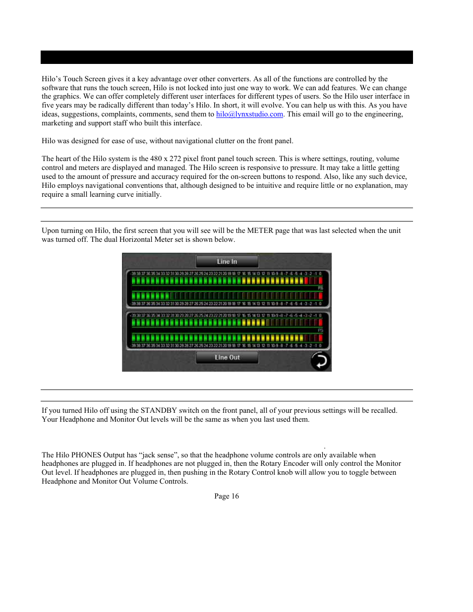 3 using hilo | Lynx Studio Hilo Reference A/D D/A Converter System - Owner's Manual with LT-USB User Manual | Page 20 / 68