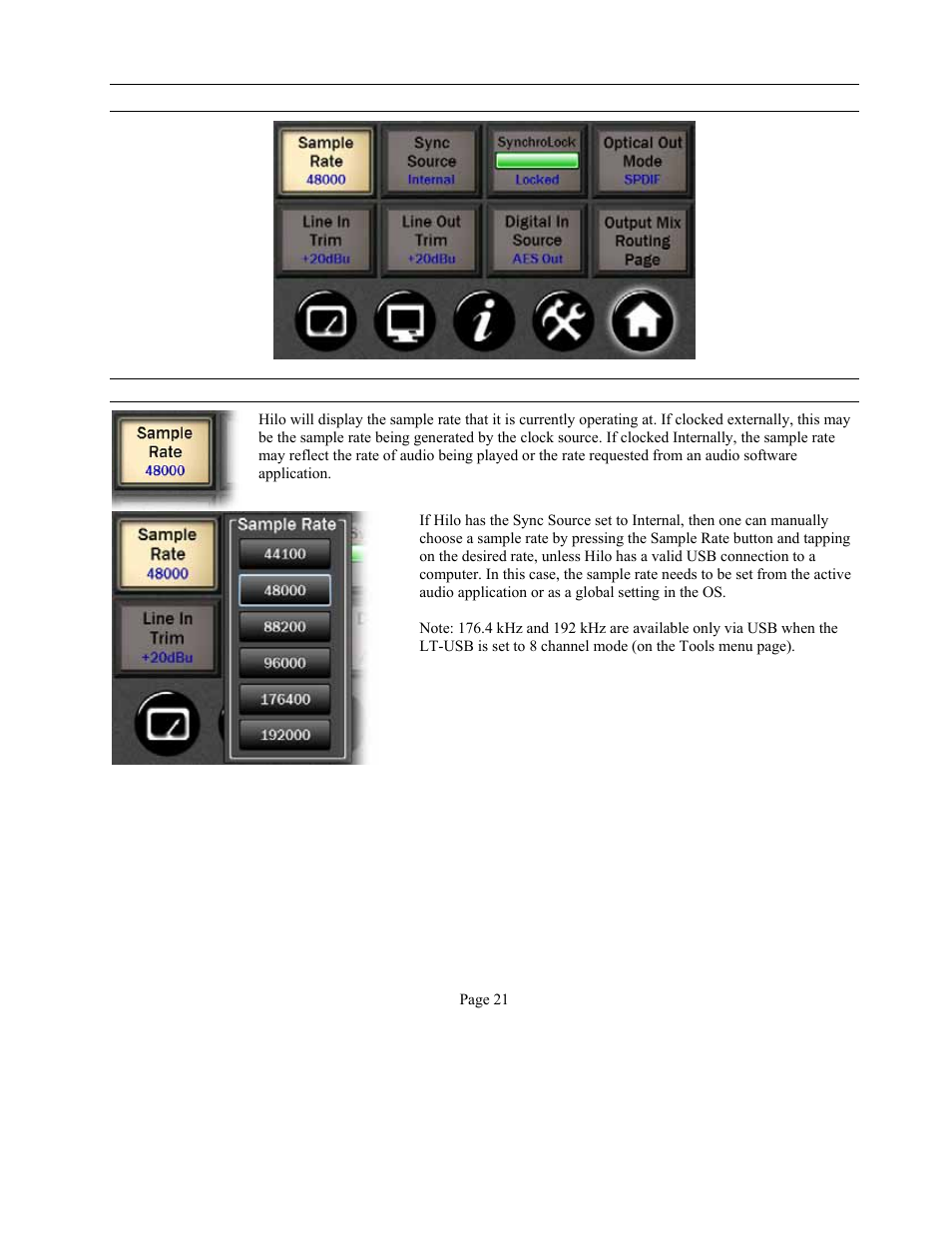 Lynx Studio Hilo Reference A/D D/A Converter System - Owner's Manual with LT-USB User Manual | Page 25 / 68