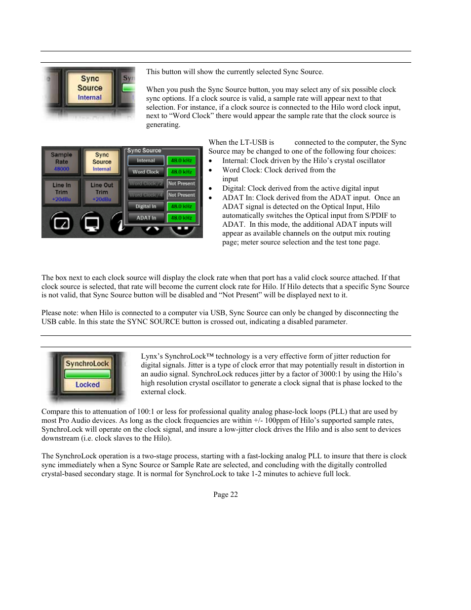 Lynx Studio Hilo Reference A/D D/A Converter System - Owner's Manual with LT-USB User Manual | Page 26 / 68