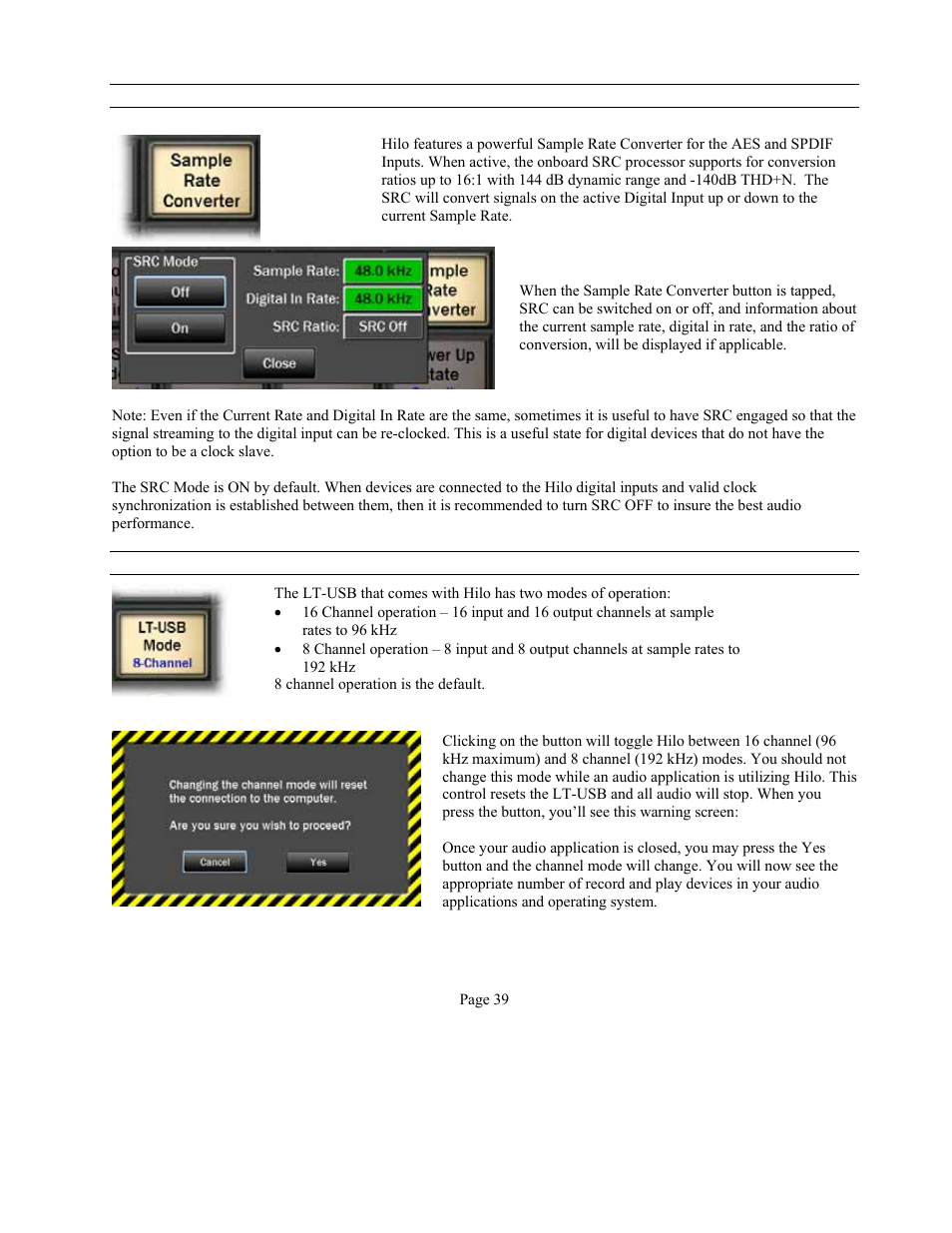 Lynx Studio Hilo Reference A/D D/A Converter System - Owner's Manual with LT-USB User Manual | Page 43 / 68