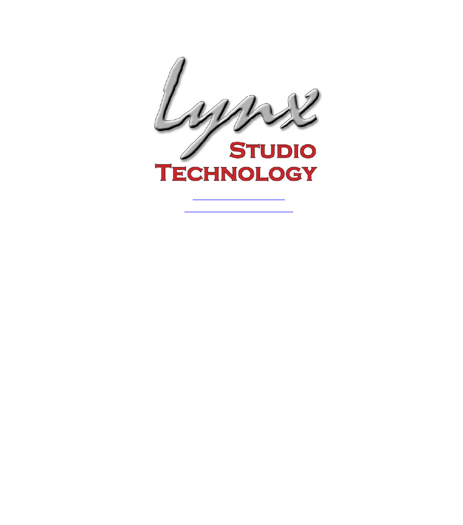 Lynx Studio Hilo Version 5 Firmware User Manual | Page 13 / 13