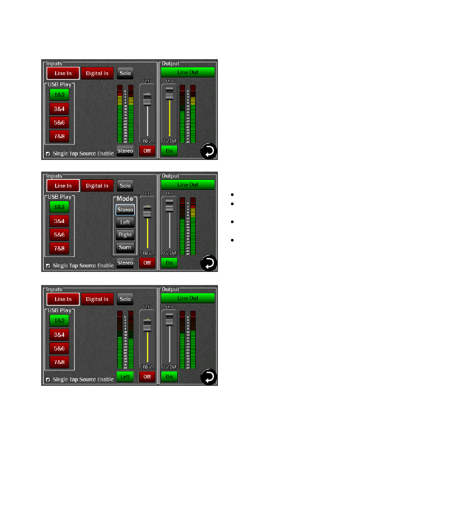 2 stereo / mono options for input channels | Lynx Studio Hilo Version 5 Firmware User Manual | Page 4 / 13