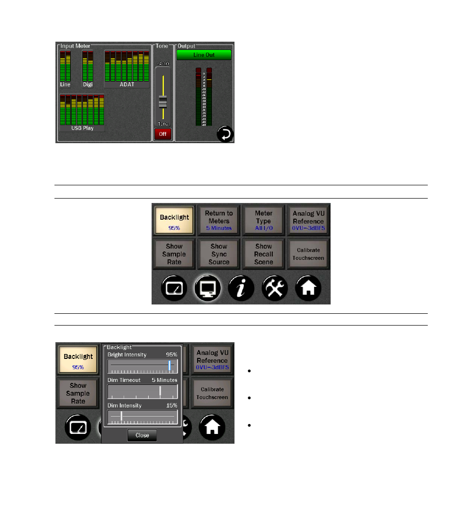 4 display menu, 1 backlight | Lynx Studio Hilo Version 5 Firmware User Manual | Page 9 / 13