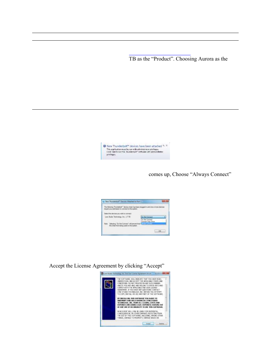 Installing the lynx driver | Lynx Studio LT-TB Thunderbolt User Manual | Page 14 / 55