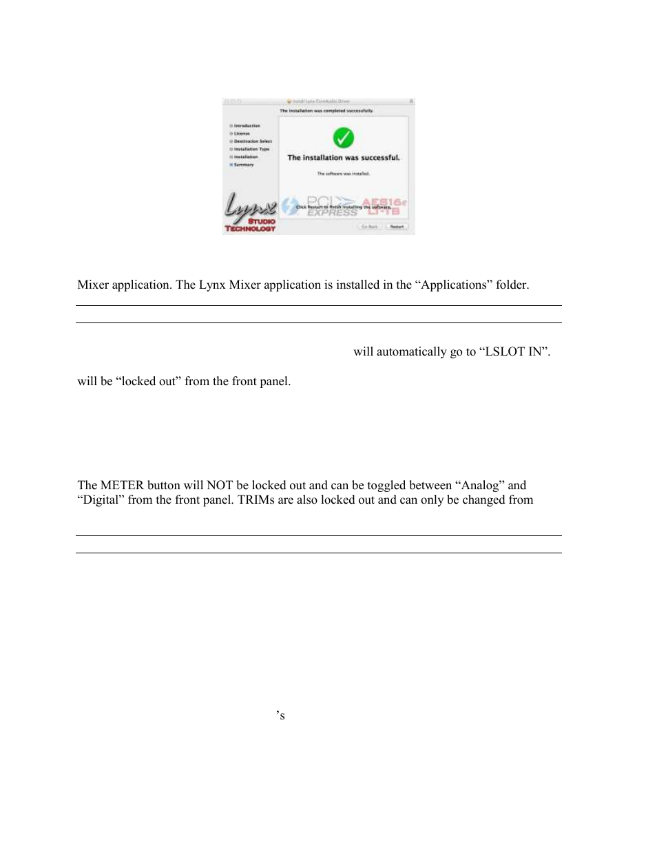 Front panel behavior, Channel mode | Lynx Studio LT-TB Thunderbolt User Manual | Page 18 / 55