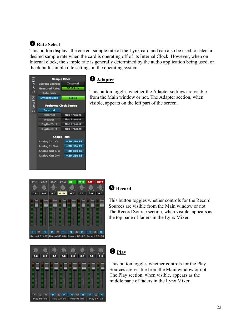 Lynx Studio E44 User Manual | Page 22 / 56