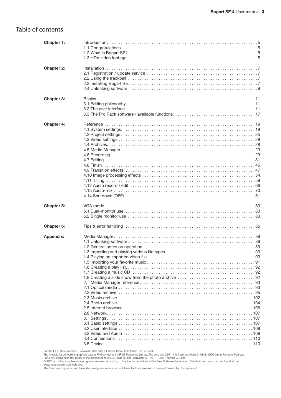 MacroSystem Bogart SE Ver.4 User manual User Manual | Page 3 / 112