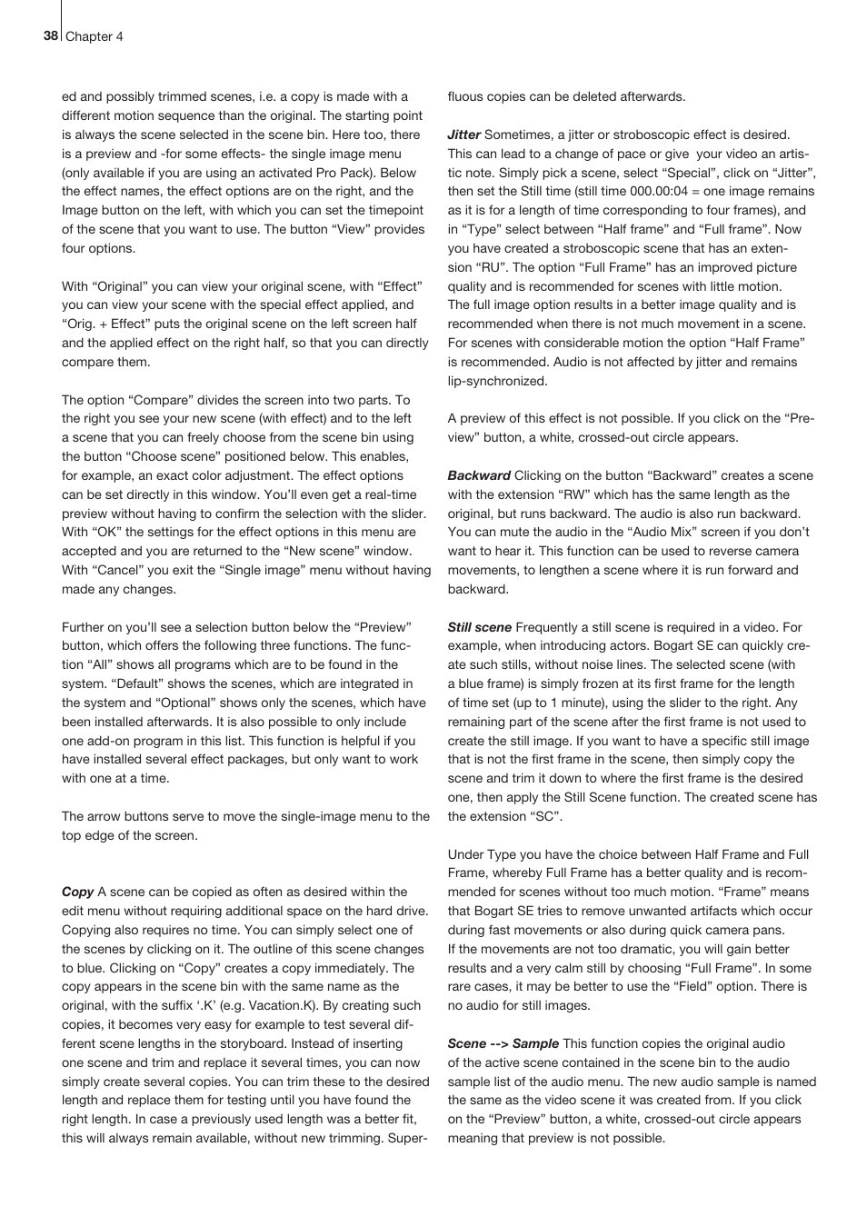MacroSystem Bogart SE Ver.4 User manual User Manual | Page 38 / 112