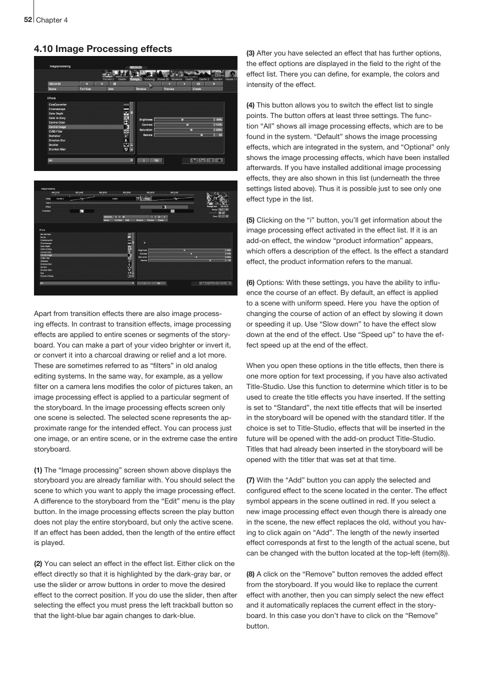 10 image processing effects | MacroSystem Bogart SE Ver.4 User manual User Manual | Page 52 / 112