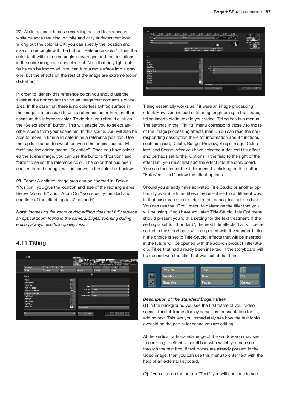 11 titling | MacroSystem Bogart SE Ver.4 User manual User Manual | Page 57 / 112
