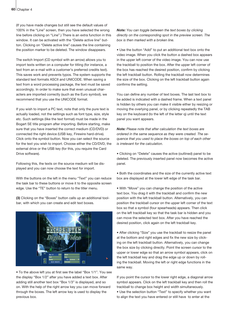 MacroSystem Bogart SE Ver.4 User manual User Manual | Page 60 / 112