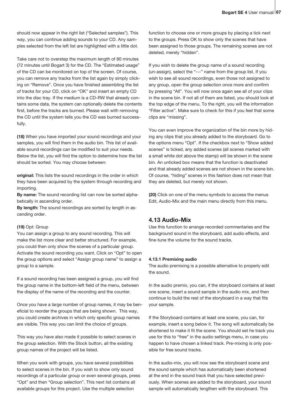 13 audio-mix | MacroSystem Bogart SE Ver.4 User manual User Manual | Page 67 / 112