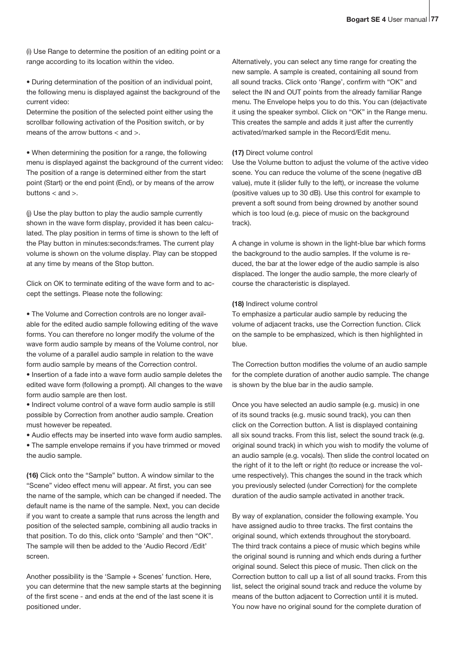 MacroSystem Bogart SE Ver.4 User manual User Manual | Page 77 / 112