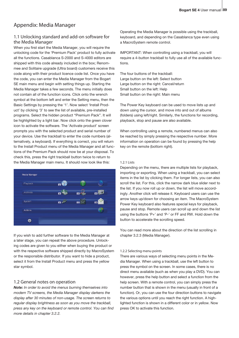 Appendix: media manager | MacroSystem Bogart SE Ver.4 User manual User Manual | Page 89 / 112