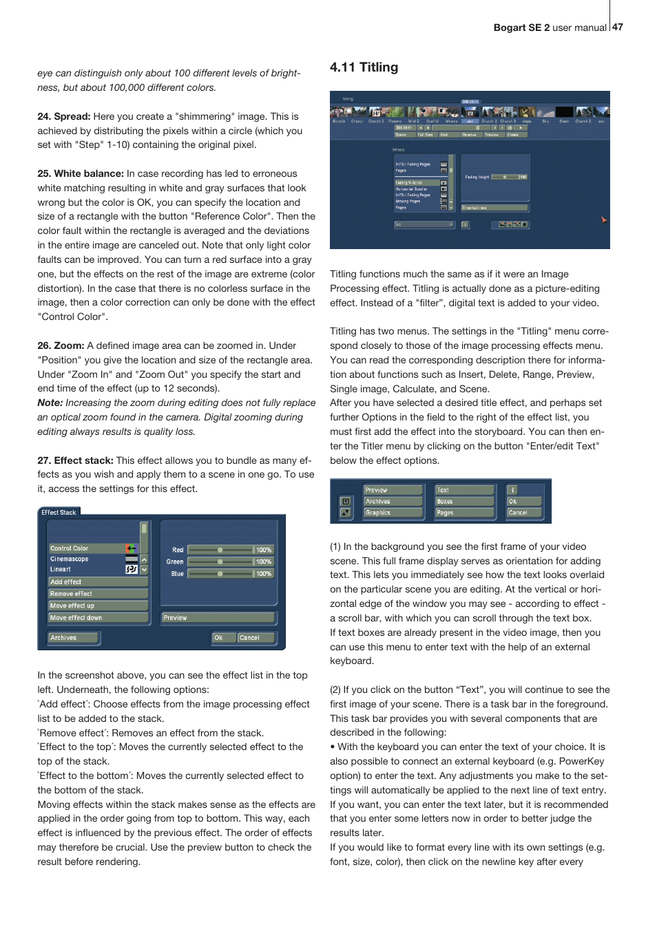 11 titling | MacroSystem Bogart SE Ver.2 User manual User Manual | Page 49 / 100