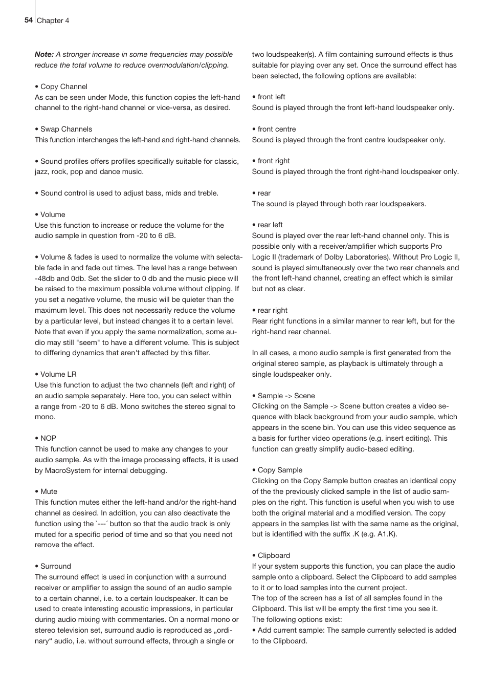 MacroSystem Bogart SE Ver.2 User manual User Manual | Page 56 / 100