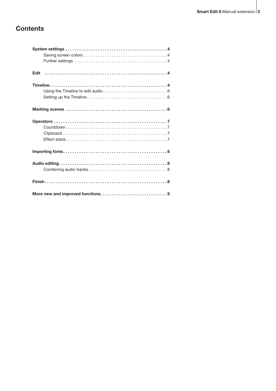 MacroSystem Smart Edit 8 Manual extension User Manual | Page 3 / 12