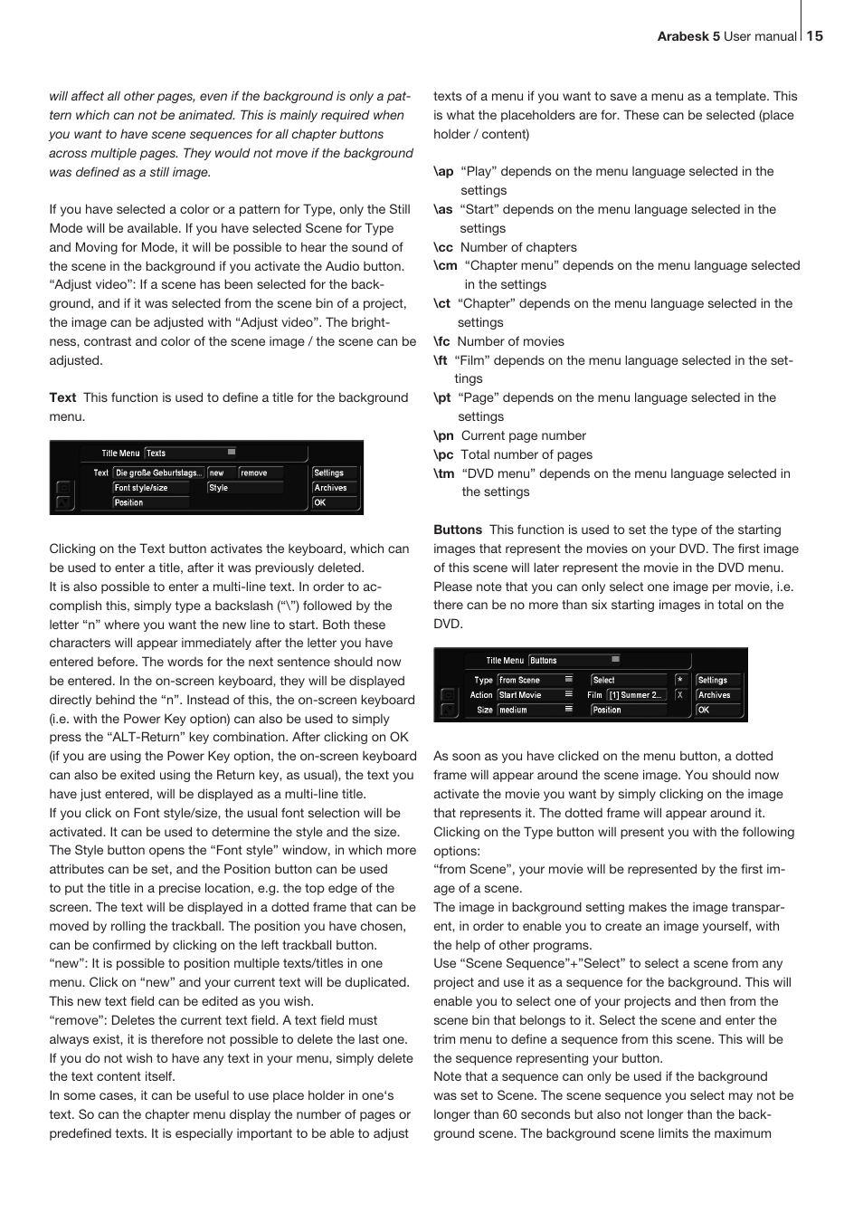 MacroSystem Arabesk 5 User Manual | Page 15 / 24