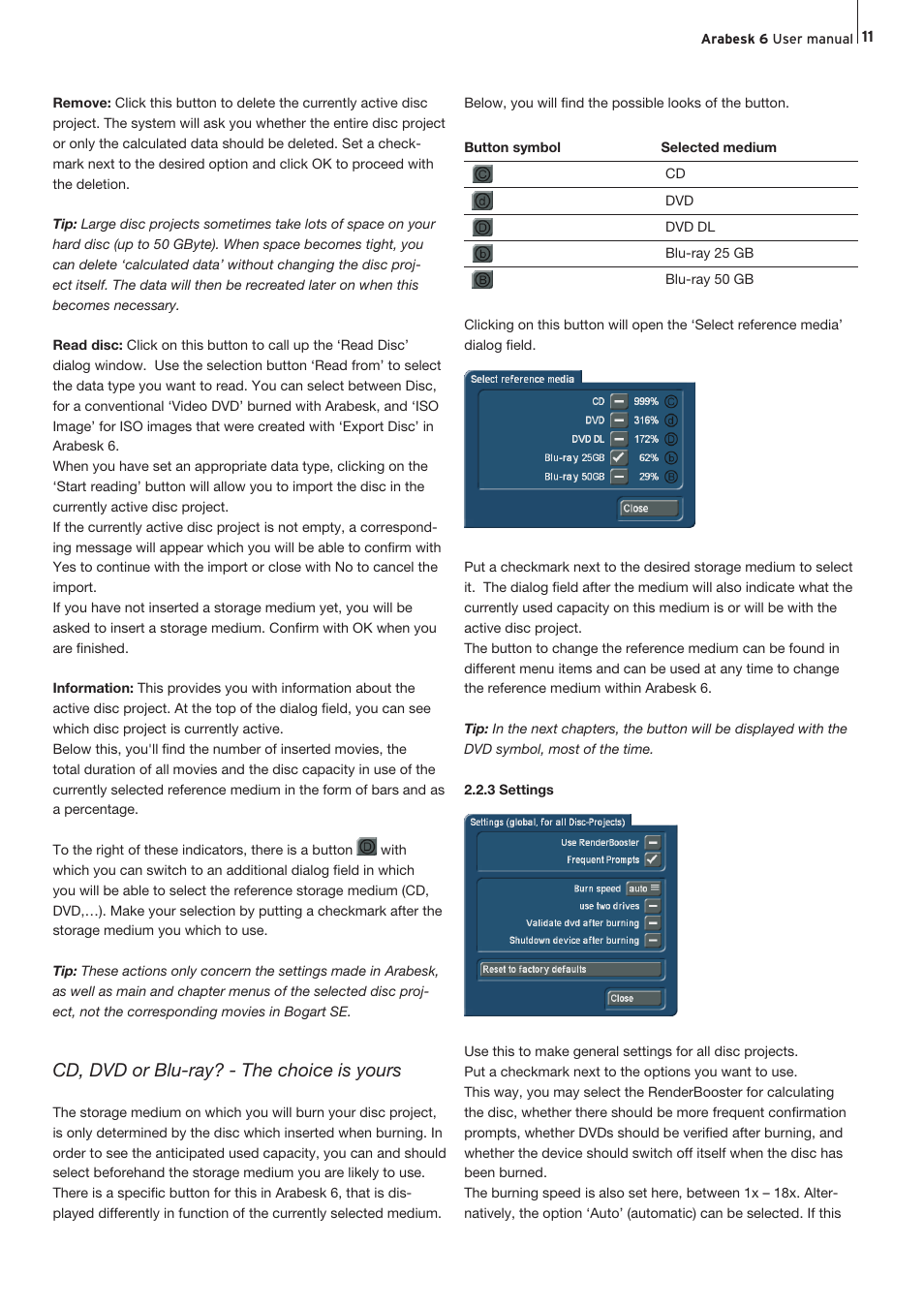 Cd, dvd or blu-ray? - the choice is yours | MacroSystem Arabesk Ver.6 User Manual | Page 11 / 28