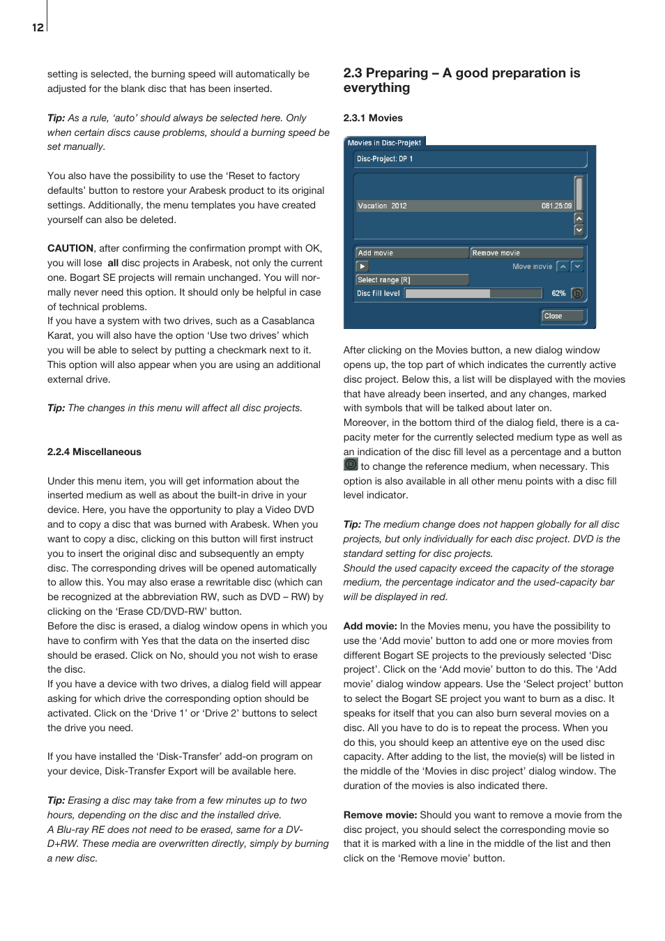 3 preparing – a good preparation is everything | MacroSystem Arabesk Ver.6 User Manual | Page 12 / 28