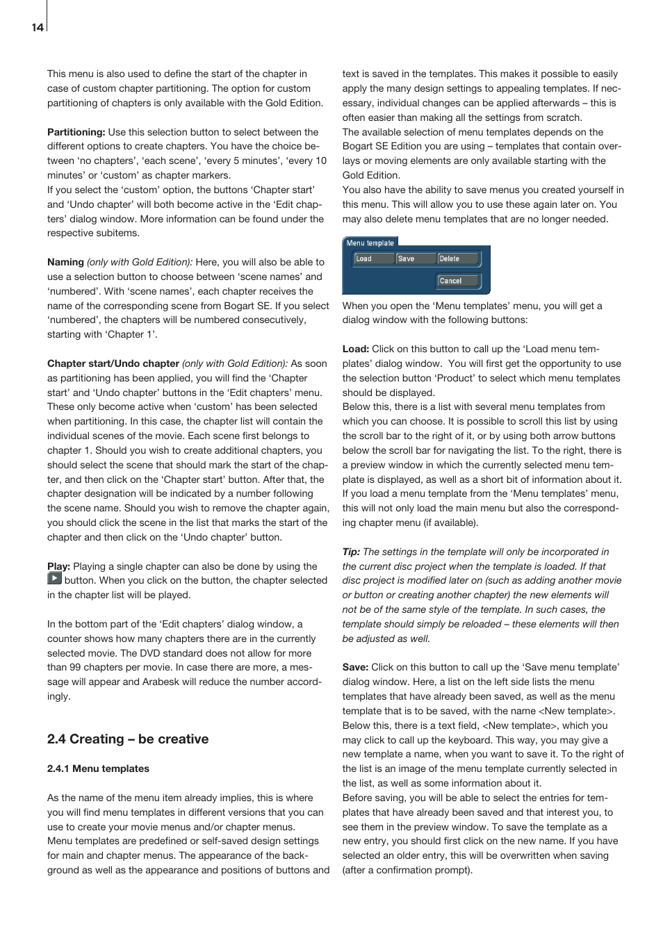 4 creating – be creative | MacroSystem Arabesk Ver.6 User Manual | Page 14 / 28