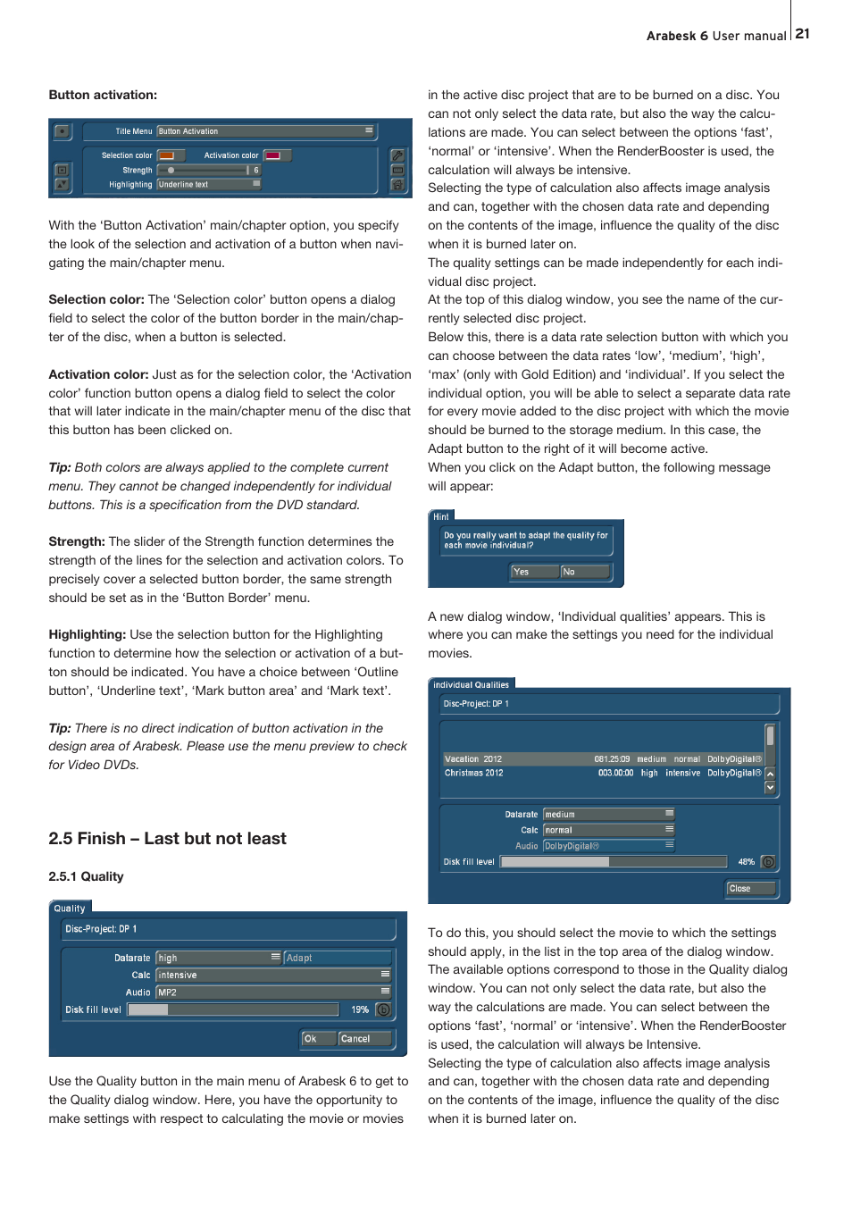 5 finish – last but not least | MacroSystem Arabesk Ver.6 User Manual | Page 21 / 28