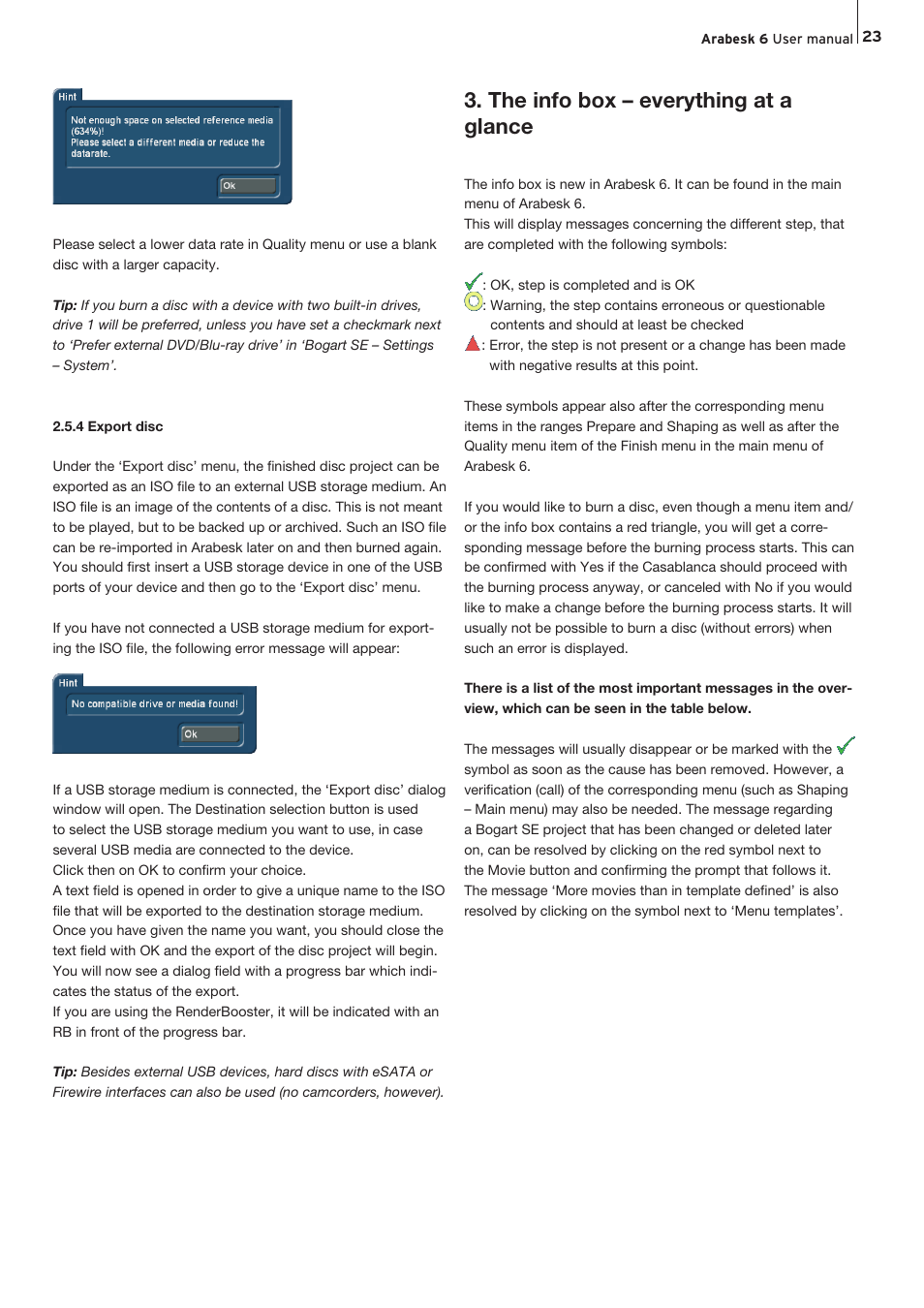 The info box – everything at a glance | MacroSystem Arabesk Ver.6 User Manual | Page 23 / 28