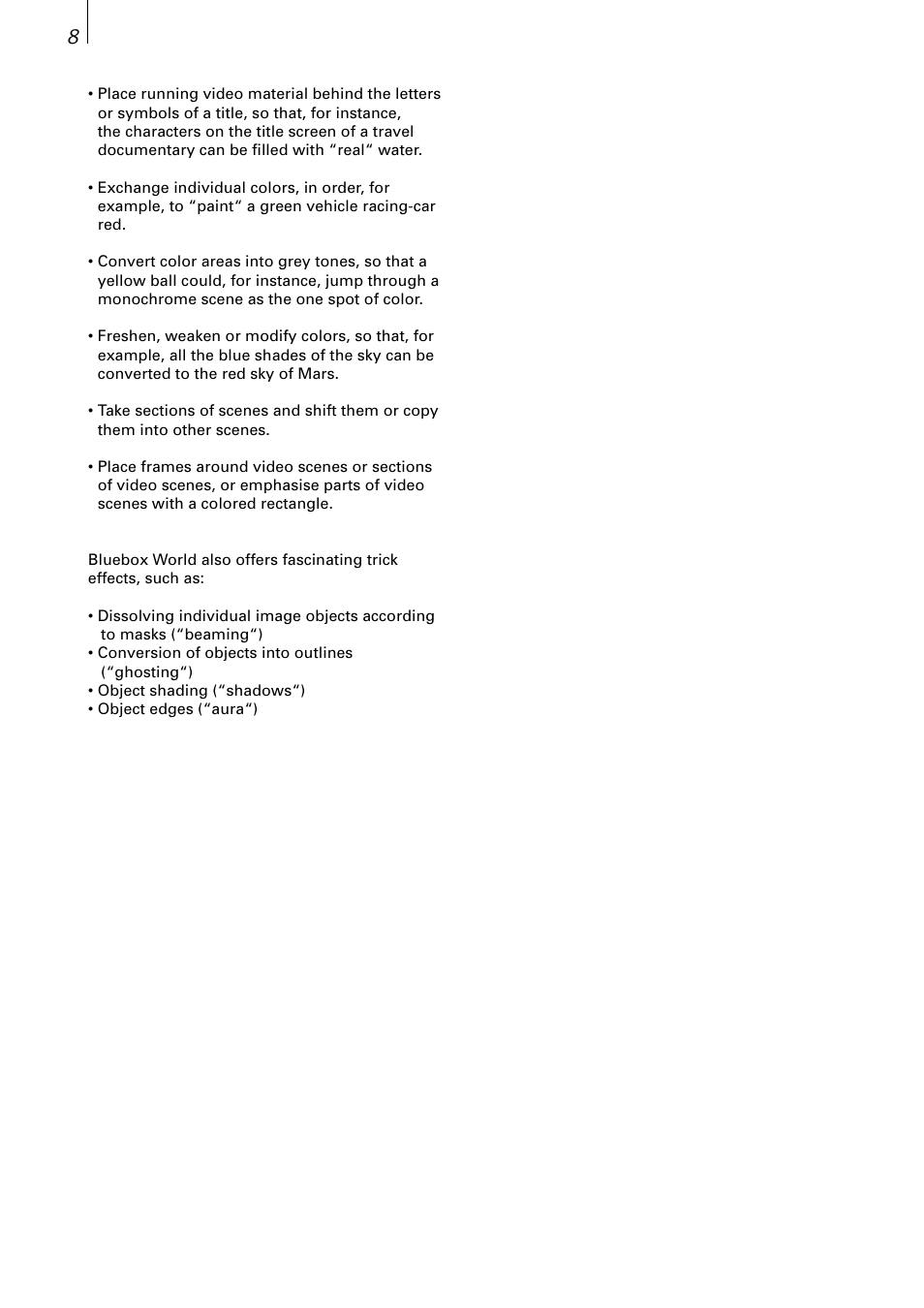 MacroSystem Bluebox World User Manual | Page 8 / 34