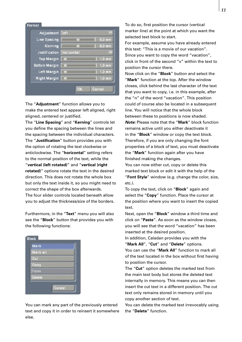 MacroSystem Caladan User Manual | Page 11 / 22
