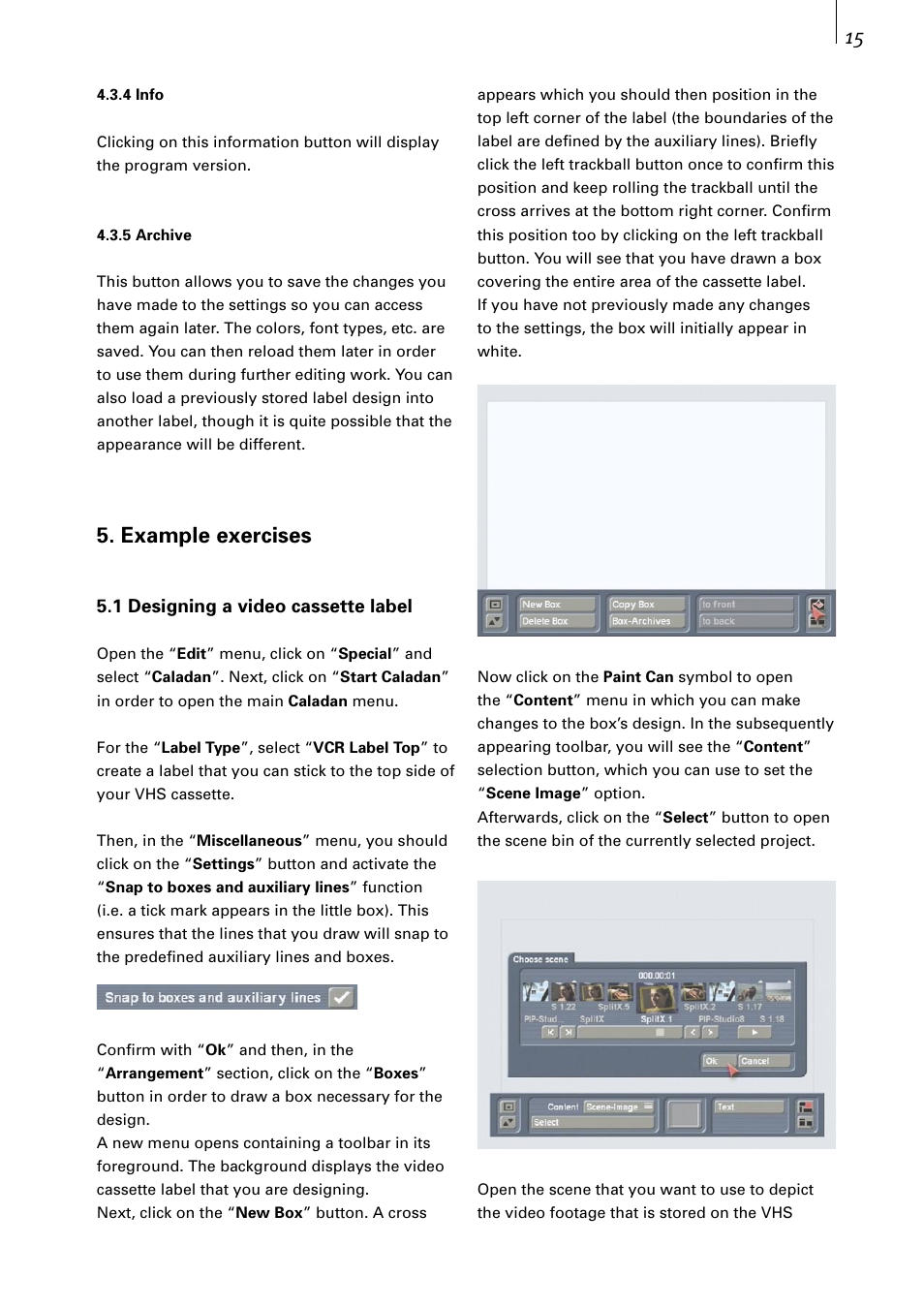 Example exercises | MacroSystem Caladan User Manual | Page 15 / 22