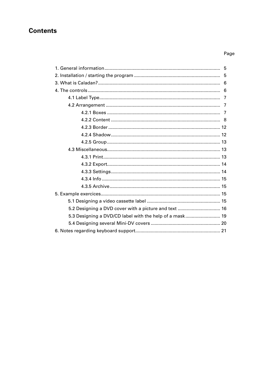 MacroSystem Caladan User Manual | Page 3 / 22