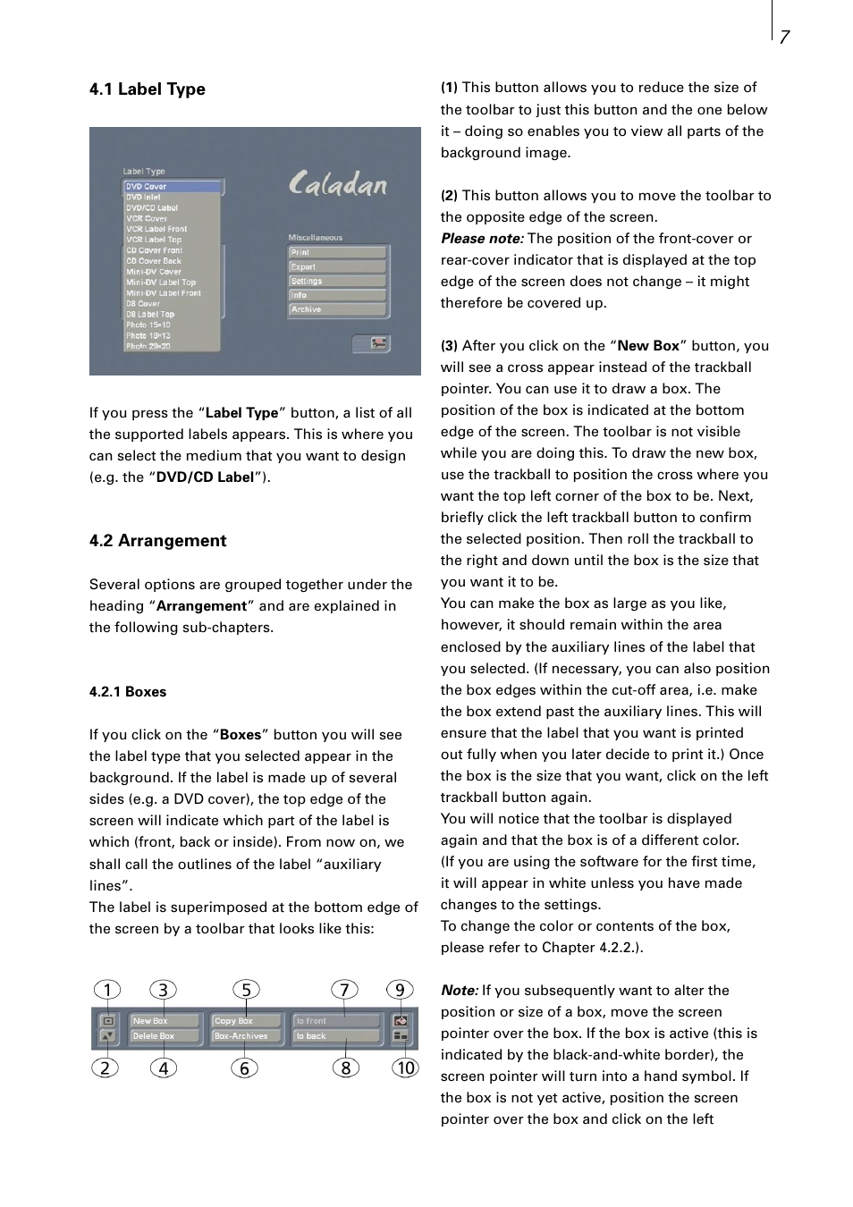 MacroSystem Caladan User Manual | Page 7 / 22