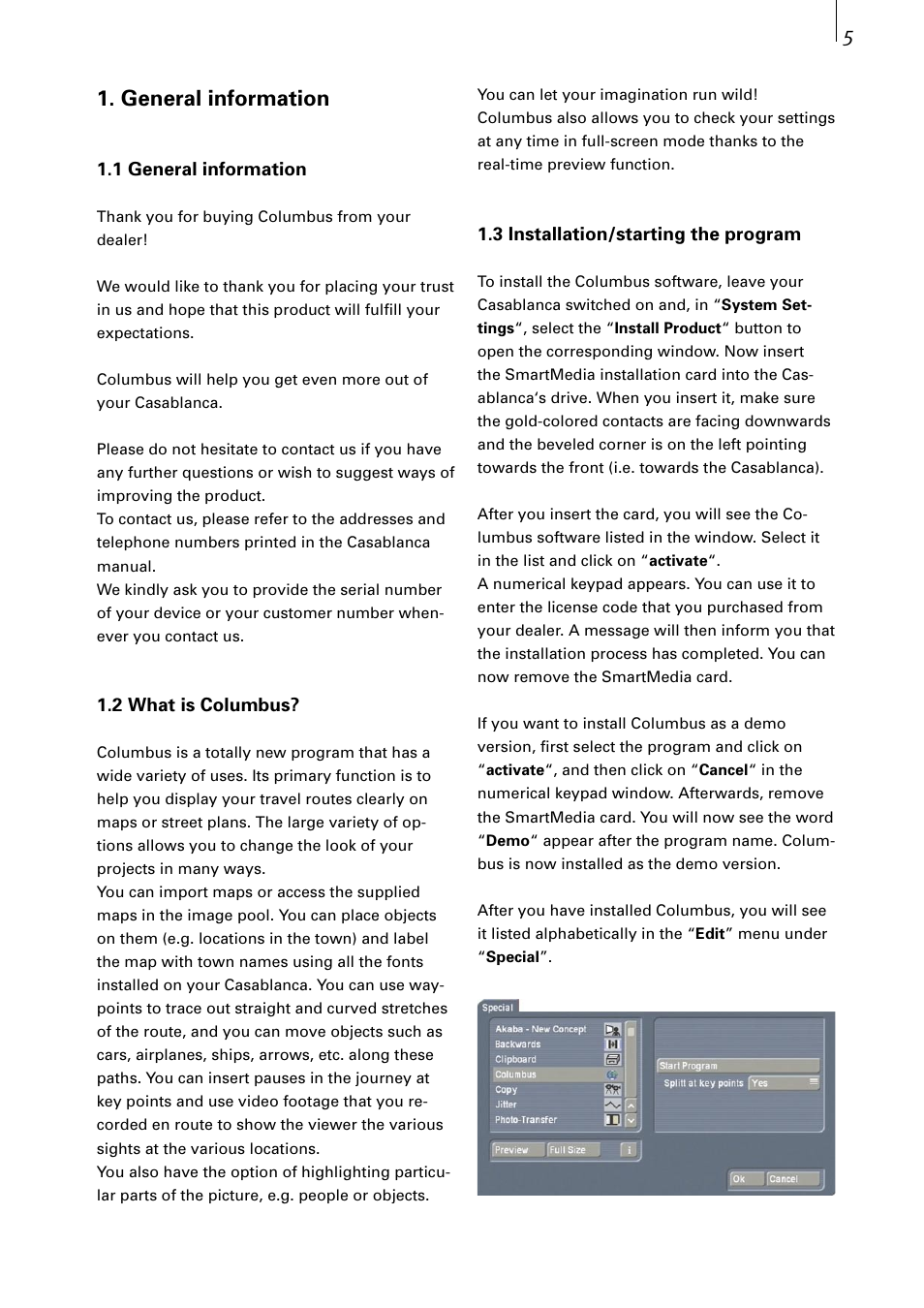 General information | MacroSystem Columbus User Manual | Page 5 / 30