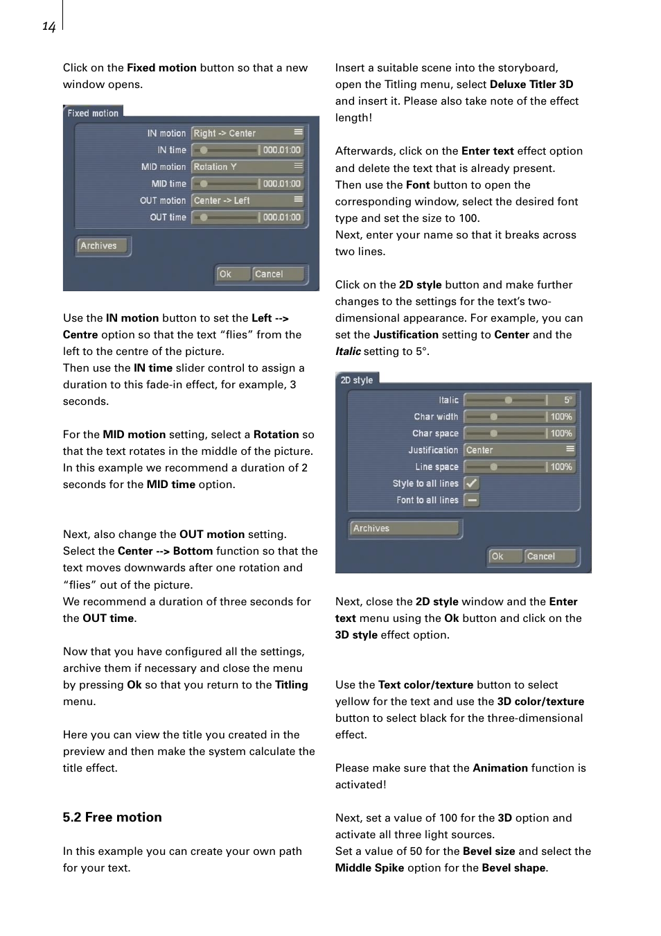 MacroSystem Deluxe-Titler 3D User Manual | Page 14 / 18