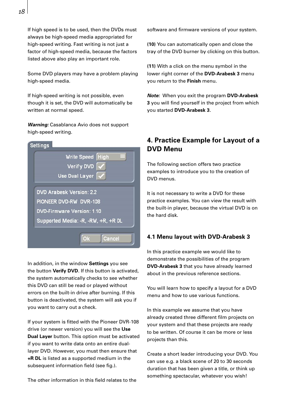 Practice example for layout of a dvd menu | MacroSystem DVD-Arabesk 3 User Manual | Page 18 / 32
