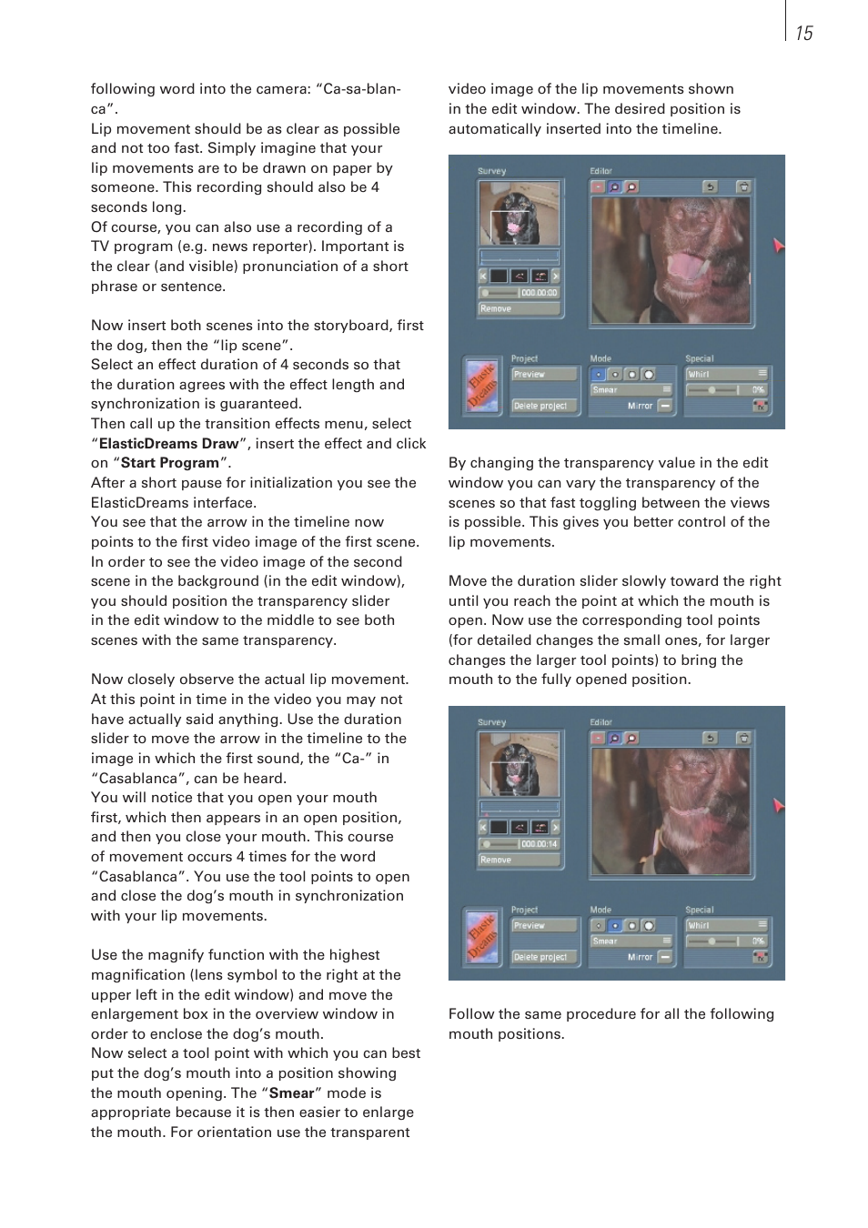 MacroSystem ElasticDreams User Manual | Page 15 / 22
