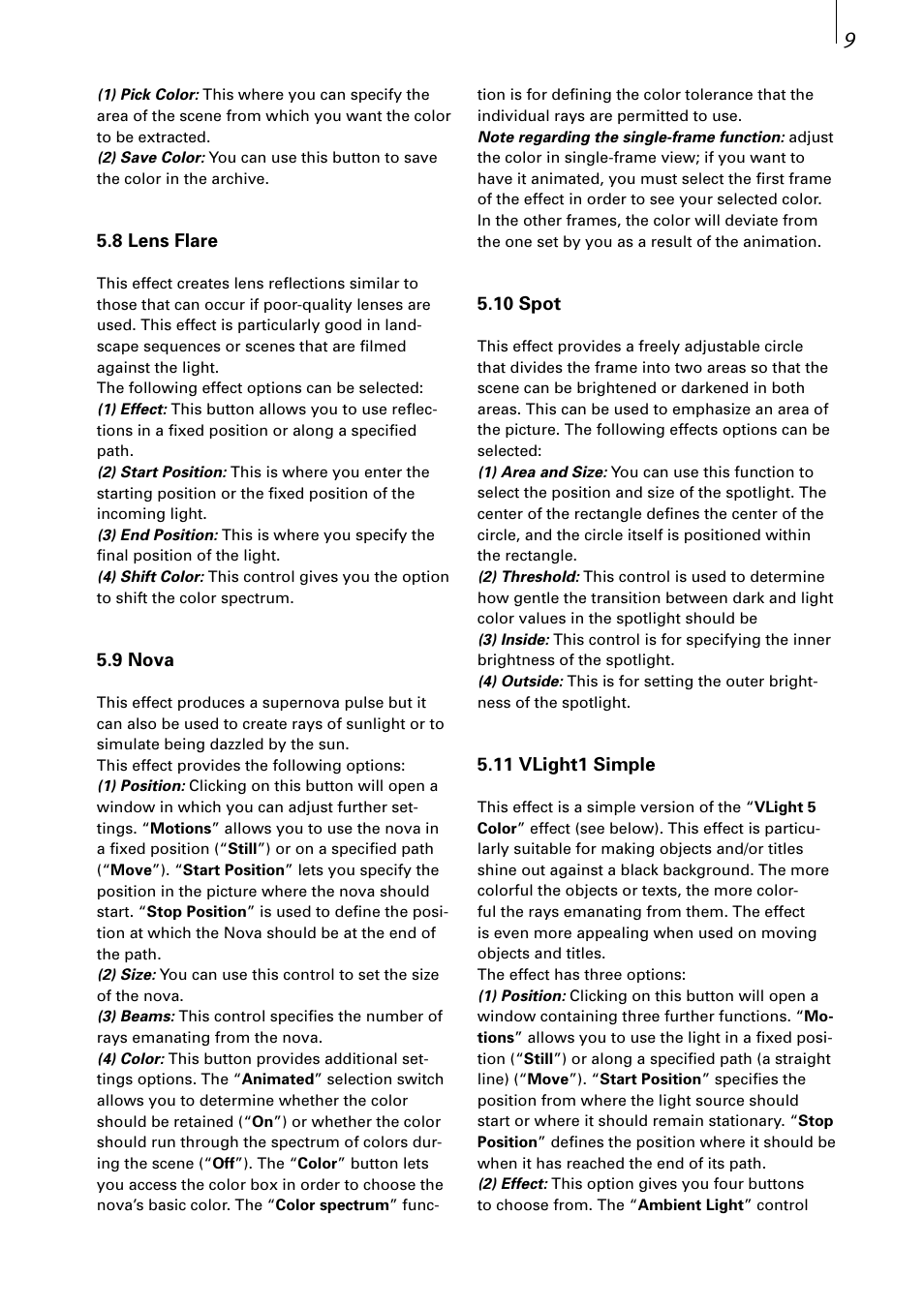 MacroSystem MagicLights User Manual | Page 9 / 16