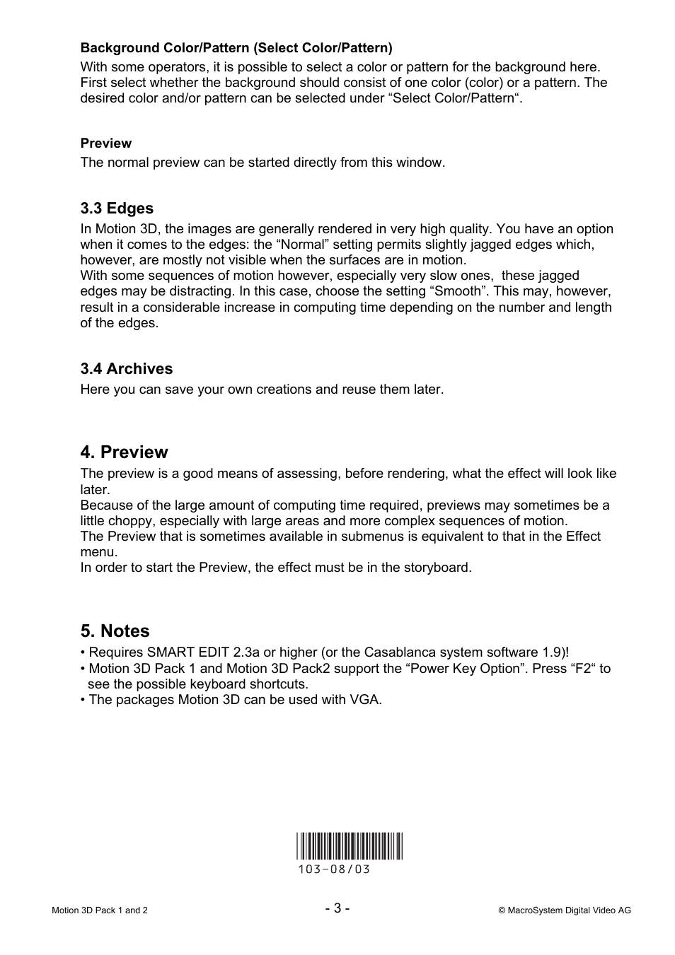 Preview | MacroSystem Motion 3D Pack 1 and 2 User Manual | Page 3 / 3