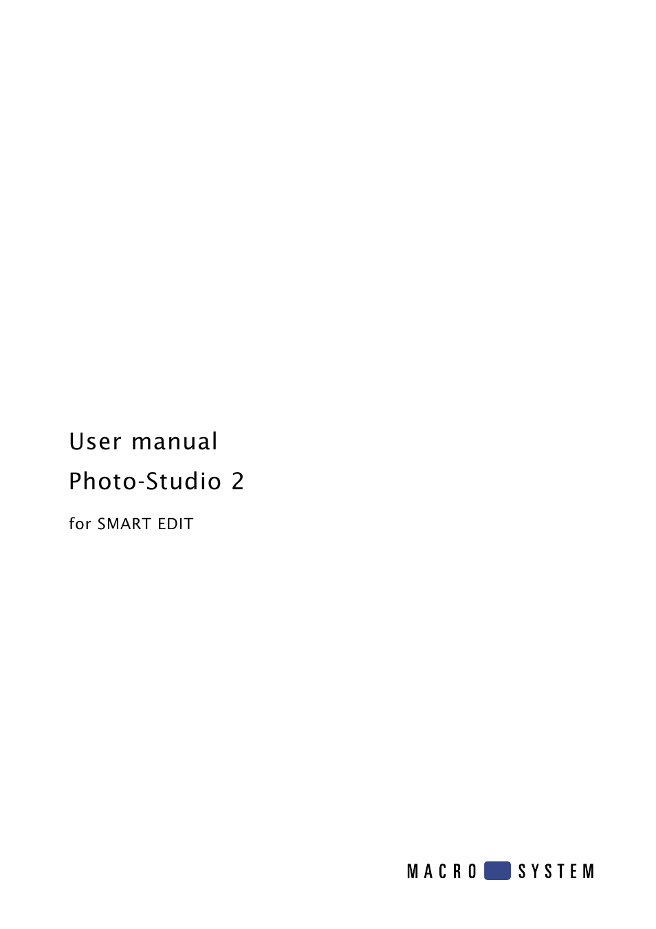 MacroSystem Photo-Studio 2 User Manual | 30 pages