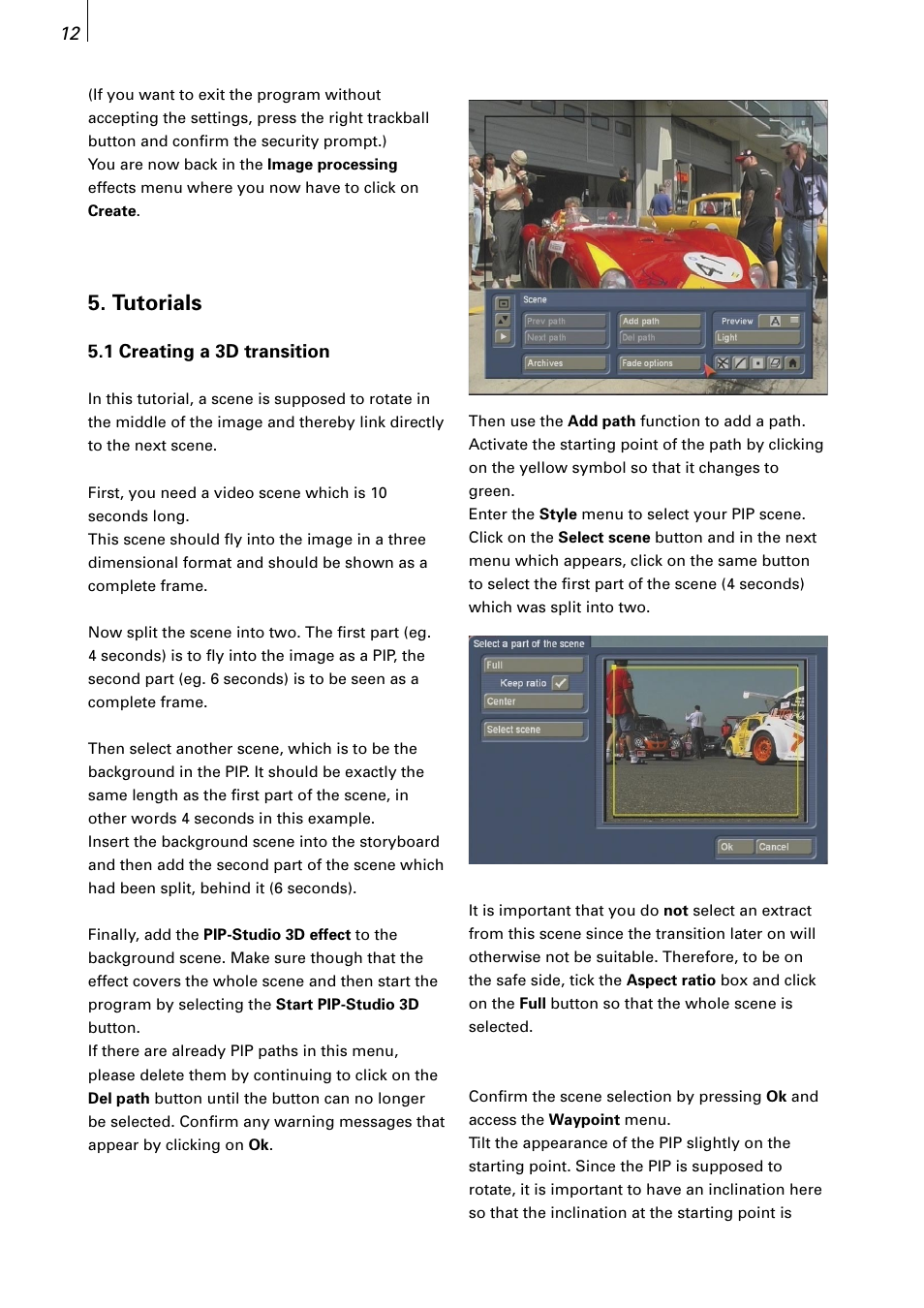 Tutorials | MacroSystem PiP-Studio 3D User Manual | Page 12 / 22