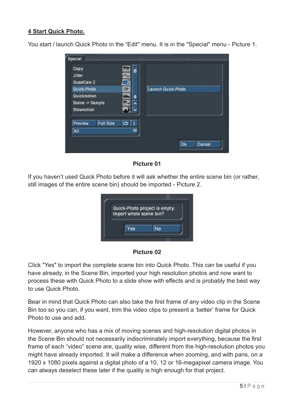 MacroSystem Quick-Photo User Manual | Page 5 / 20
