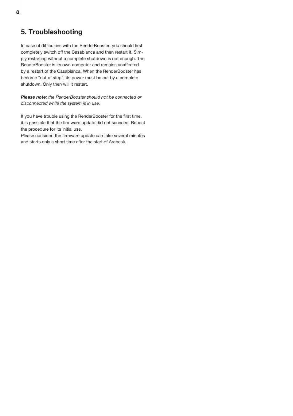 Troubleshooting | MacroSystem RenderBooster User Manual | Page 8 / 12