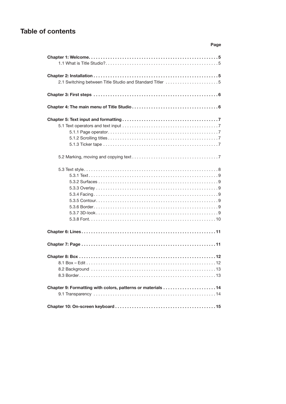 MacroSystem Title-Studio User Manual | Page 3 / 16
