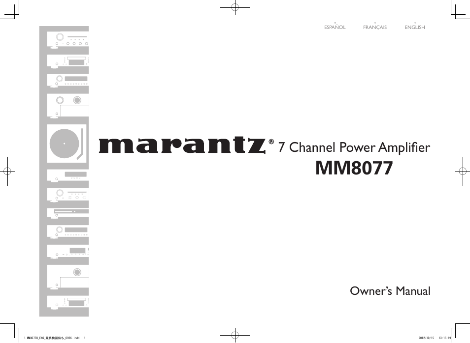 Marantz MM8077 User Manual | 18 pages